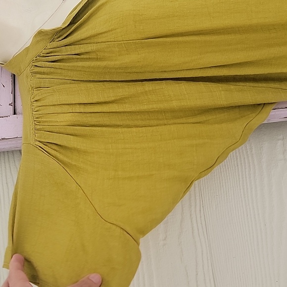 💗 P CILL Short Sleeve S Blouse S Top Chartreuse S - Picture 5 of 9